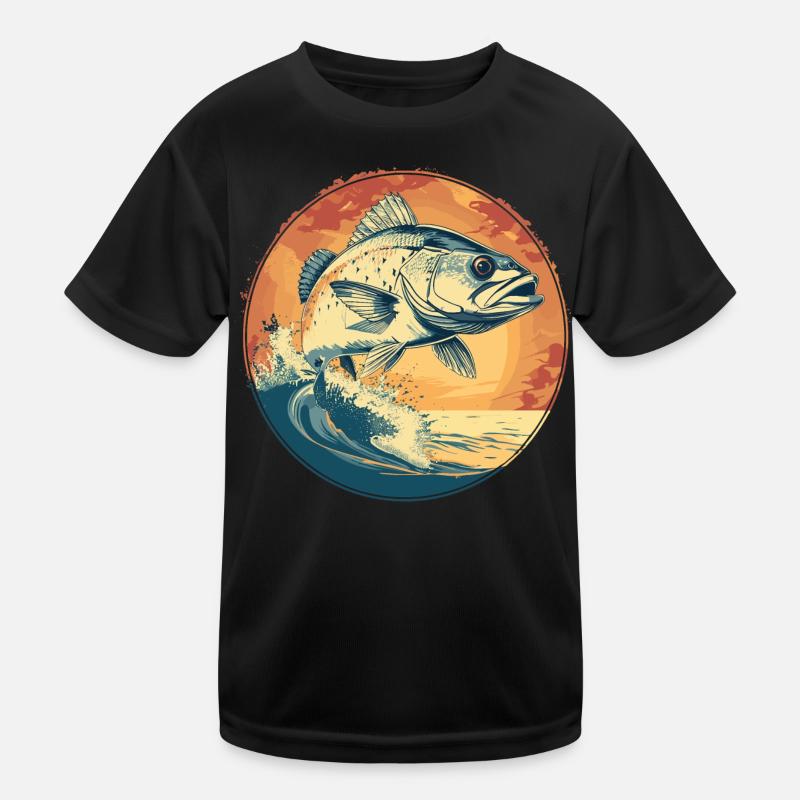 Fish Illustration Kids Functional T-Shirt
