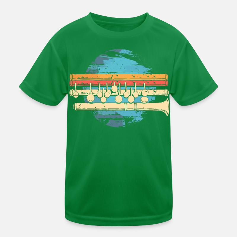 Flöte Grafik Kinder Funktions-T-Shirt