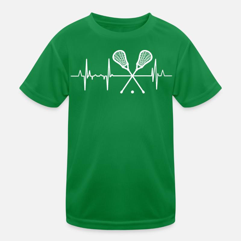 Lacrosse Herzschlag Kinder Funktions-T-Shirt