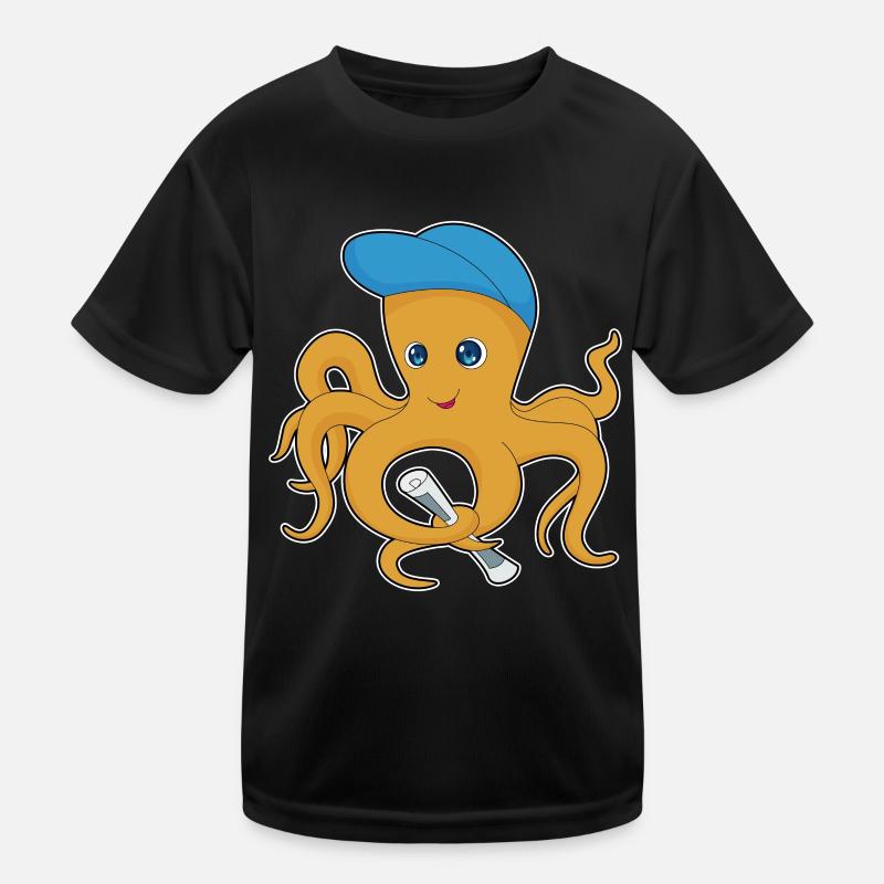 Krake Zeitung Kinder Funktions-T-Shirt