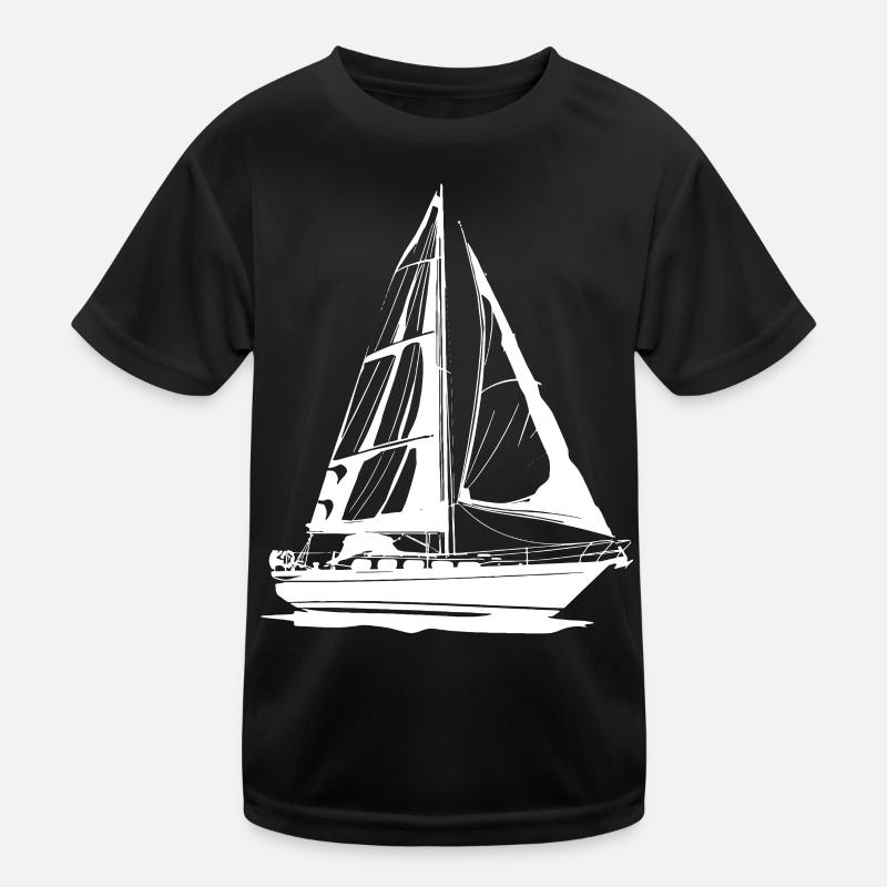 Sailboat Drawing Kids Functional T-Shirt