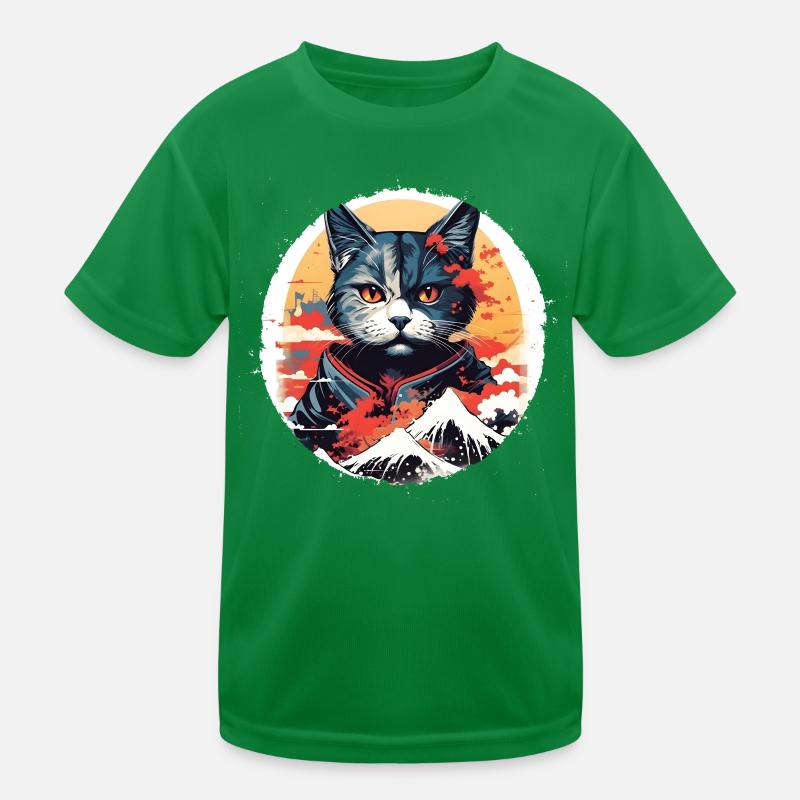 Style manga chat T-shirt sport Enfant