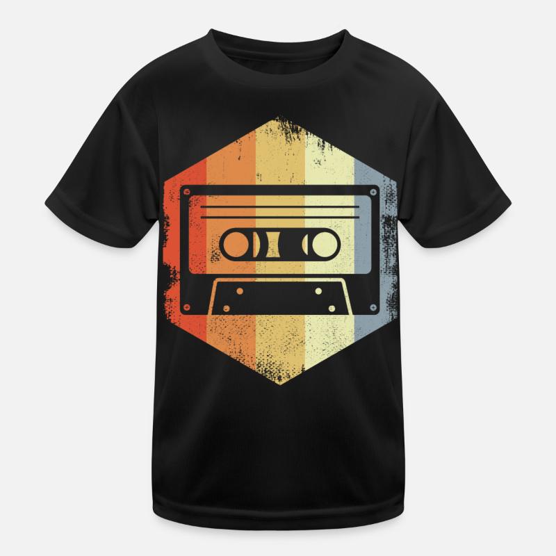 Retro 80er Kassette Kinder Funktions-T-Shirt
