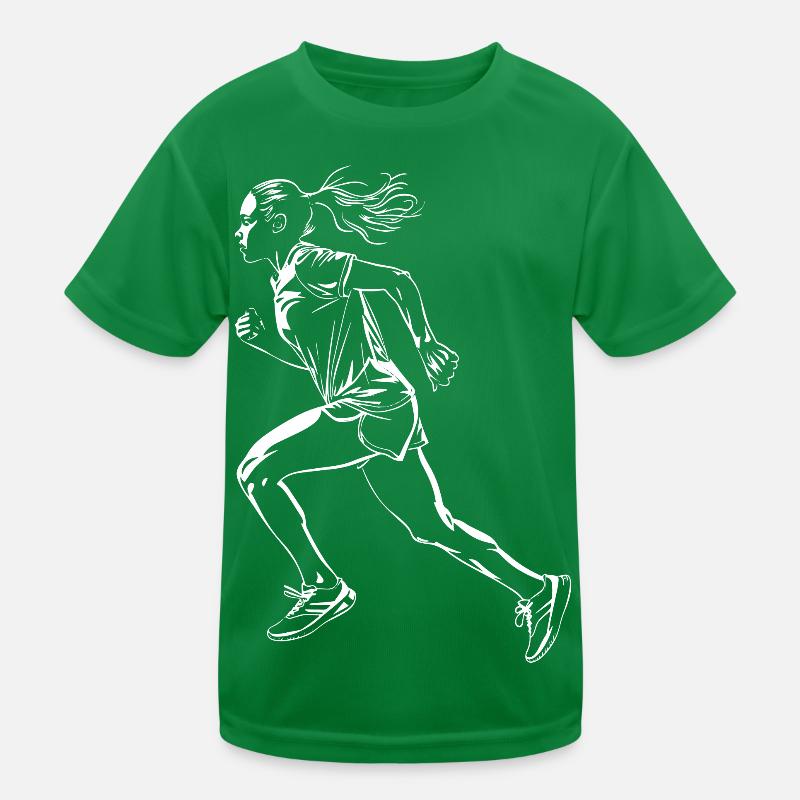 Runner Sketch Kids Functional T-Shirt