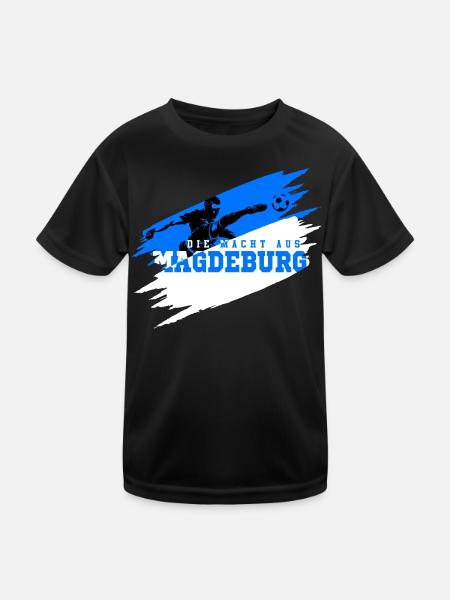 Die Macht aus Magdeburg - Kinder Funktions-T-Shirt - Schwarz