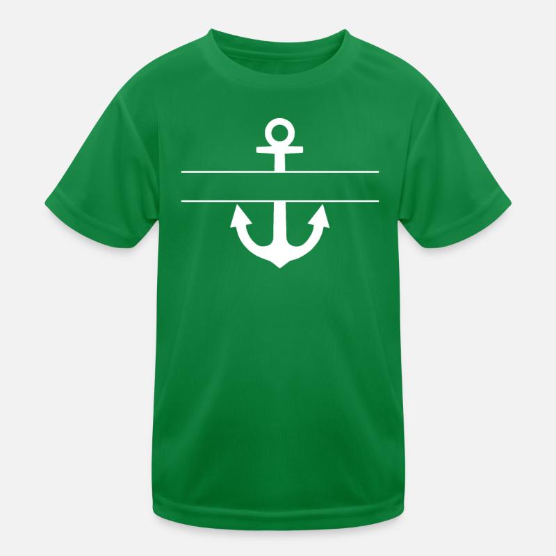 Maritime Anker Design zu selbst Gestalten Kinder Funktions-T-Shirt