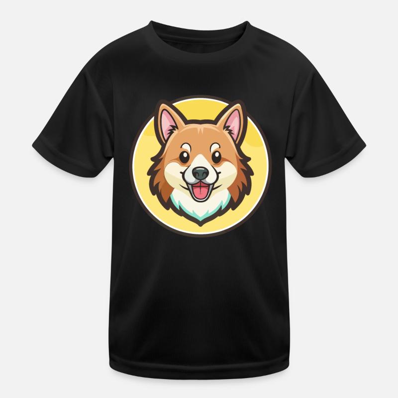 Isländischer Schäferhund Hunderasse Karikatur Kawaii Kinder Funktions-T-Shirt