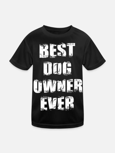 Bester Hundehalter - Kinder Funktions-T-Shirt - Schwarz - Vorne