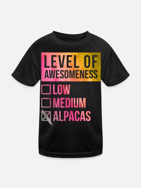 Alpaca Alpaca Alpaca - Kids Functional T-Shirt - black - Front