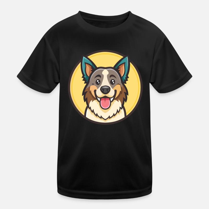 Sardischer Schäferhund Hunderasse Karikatur Kawaii Kinder Funktions-T-Shirt