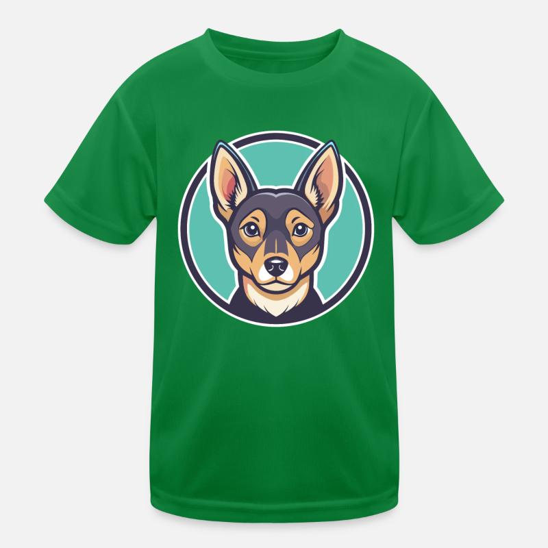 Abessinischer Sandterrier Hunderasse Karikatur Kawaii Kinder Funktions-T-Shirt