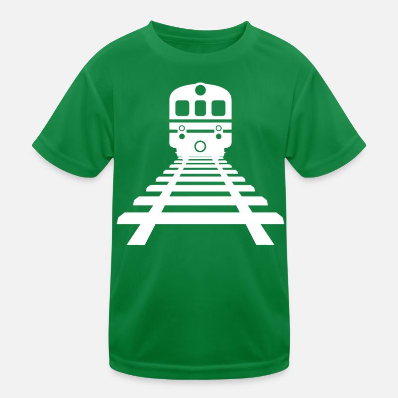 Railway Drawing Kids Functional T-Shirt