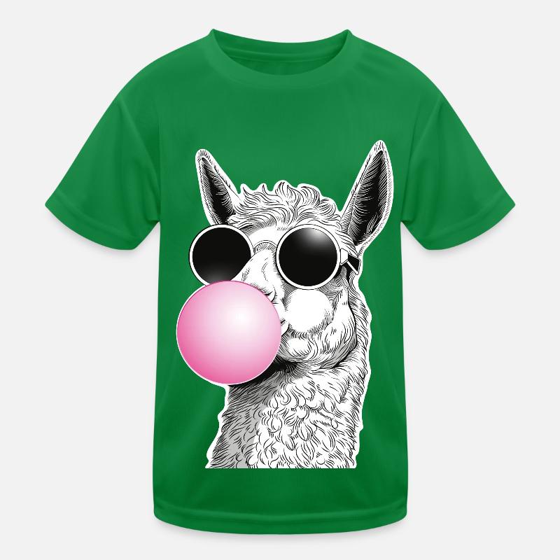 Bubble Lama mit humorvoller Sonnenbrille Kinder Funktions-T-Shirt