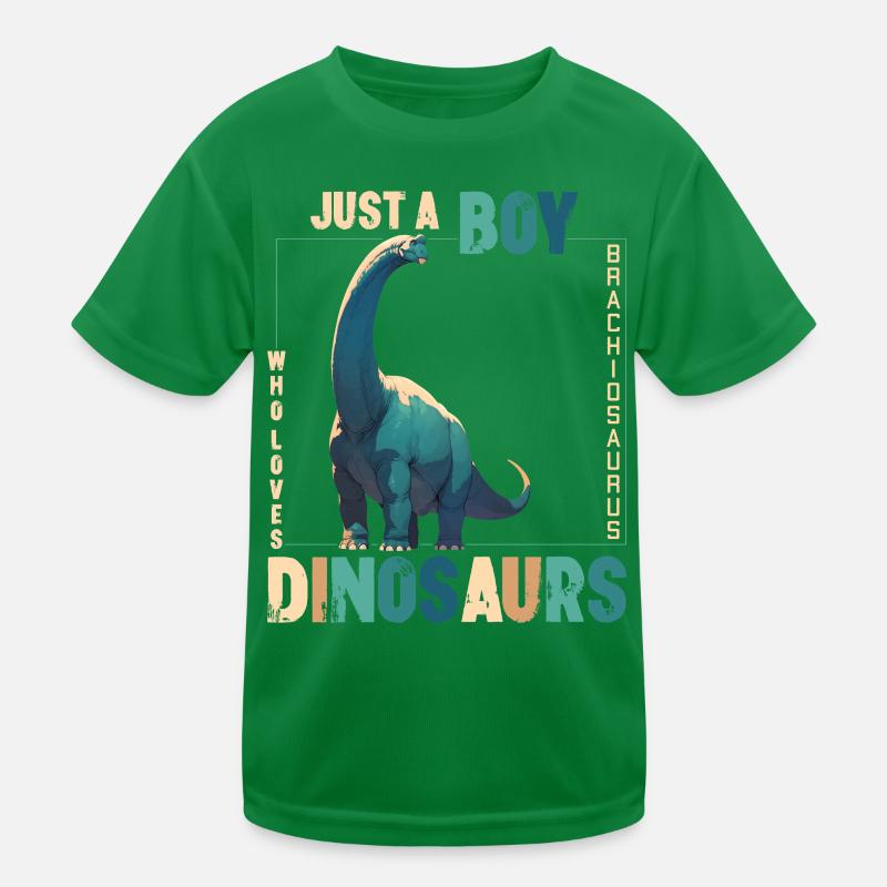 Juste un garçon qui aime les dinosaures : le brachiosaure T-shirt sport Enfant