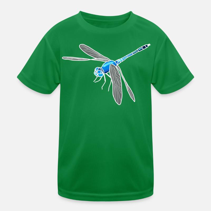 Libelle lineart Kinder Funktions-T-Shirt