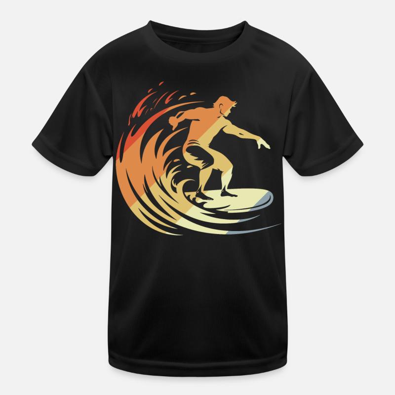 Retro Surfer Kinder Funktions-T-Shirt
