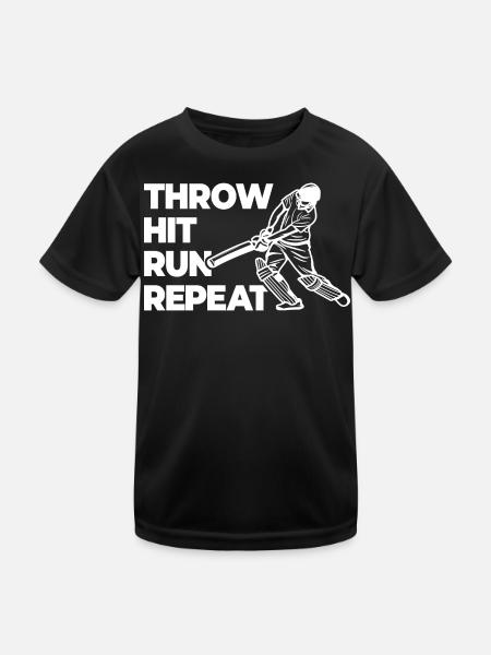 Throwing, hitting, repeating races - Kids Functional T-Shirt - black - Front