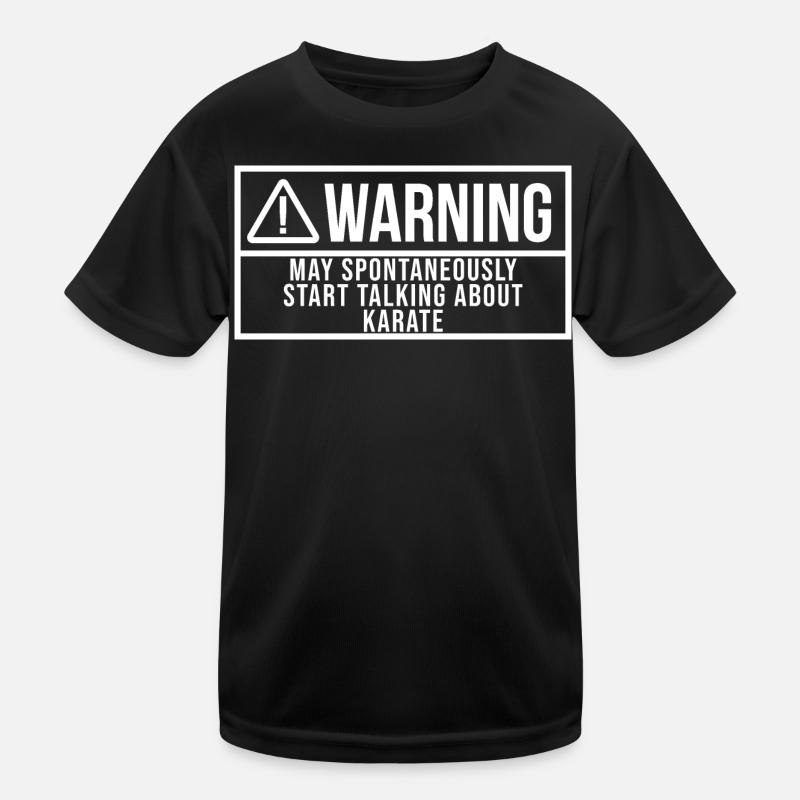 Karate - Kinder Funktions-T-Shirt - Schwarz