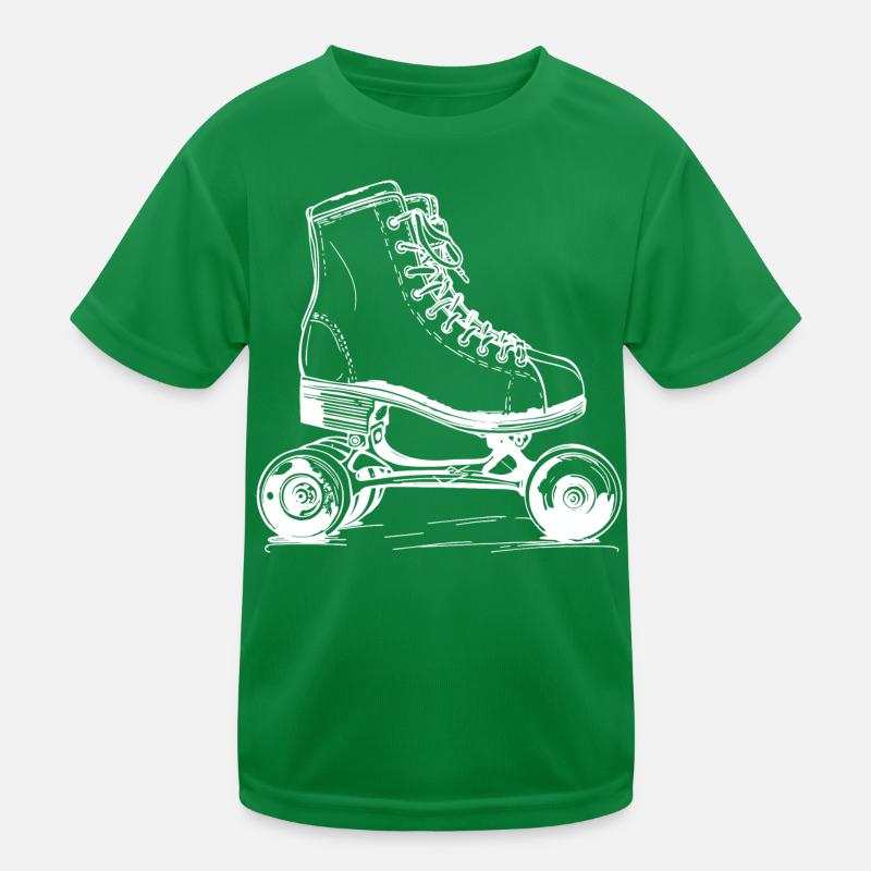 Roller Skates Drawing Kids Functional T-Shirt