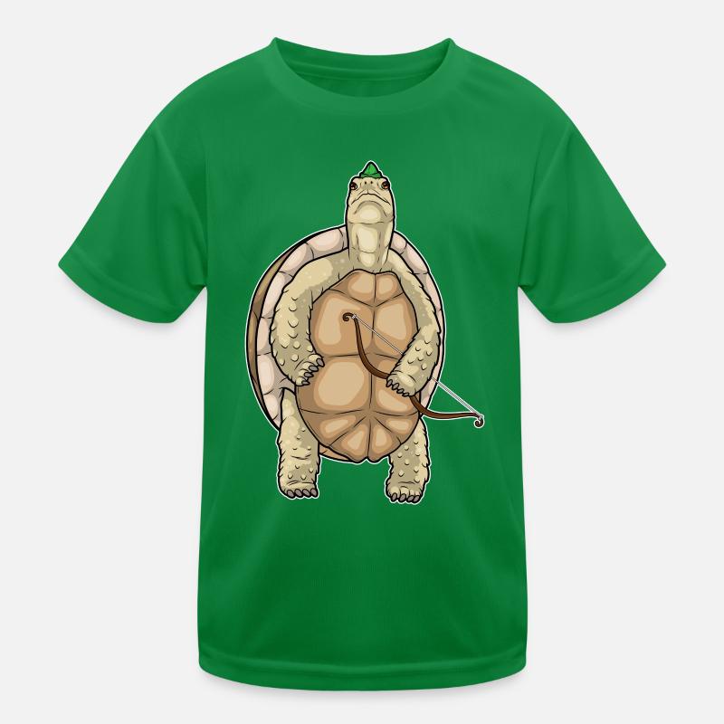 Schildkröte Bogenschütze Bogen Kinder Funktions-T-Shirt