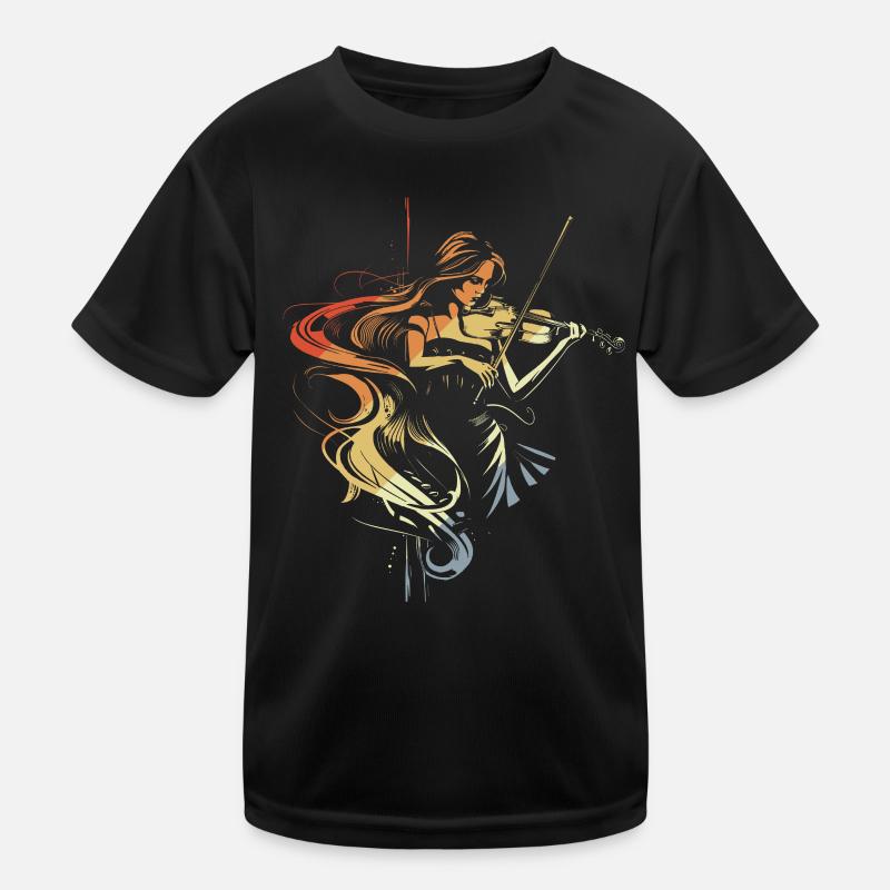Violine Mädchen Kinder Funktions-T-Shirt