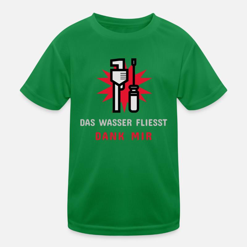 Das Wasser Fließt Dank Mir Kinder Funktions-T-Shirt