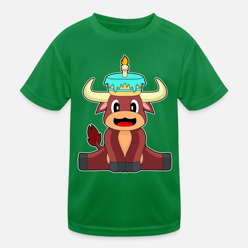 Taurus Birthday Cake Kids Functional T-Shirt