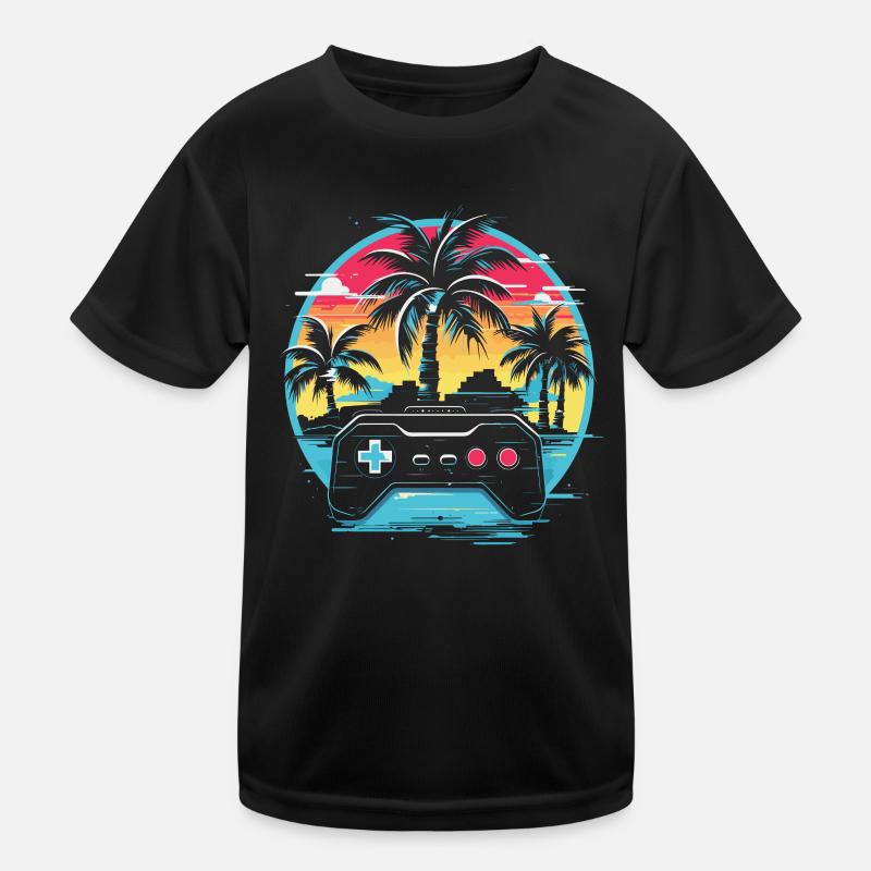 Videospiele Vaporwave Kinder Funktions-T-Shirt