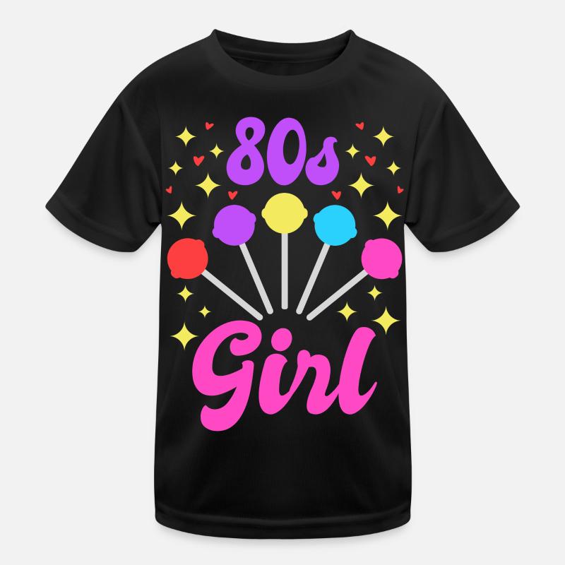 80er Mädel Kinder Funktions-T-Shirt