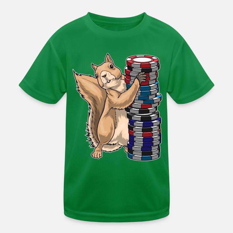 Erdmännchen Poker Pokerchips Kinder Funktions-T-Shirt