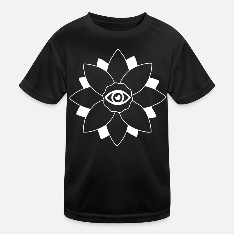 Weiße Lotusblume Kinder Funktions-T-Shirt