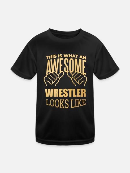 Wrestling - Kids Functional T-Shirt - black - Front