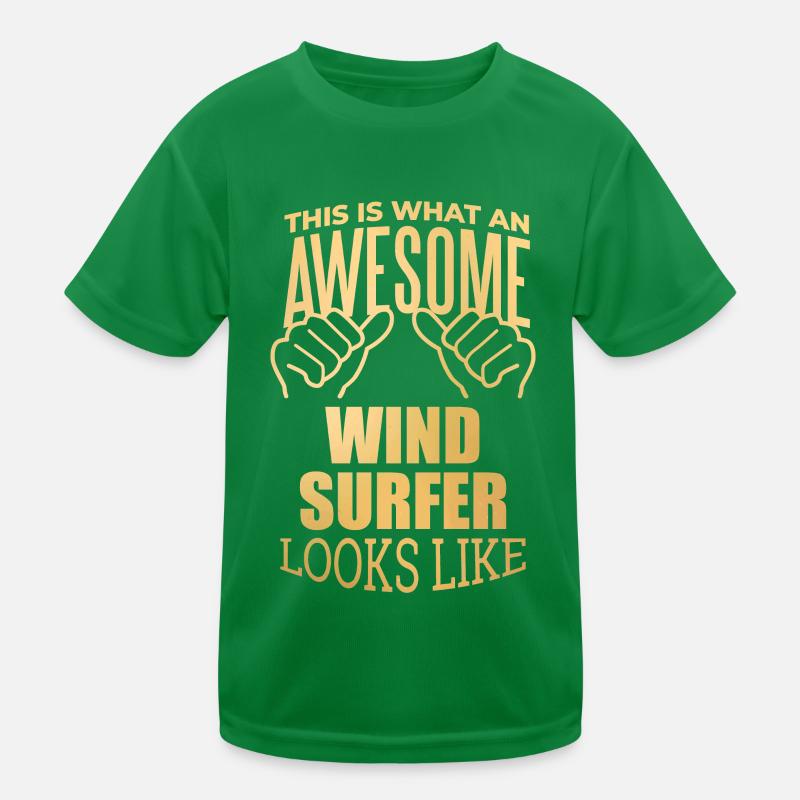 Windsurfen Kinder Funktions-T-Shirt
