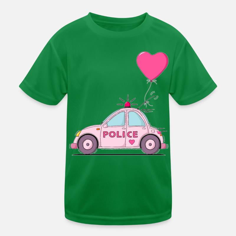 Police Herz Rosa Kinder Funktions-T-Shirt