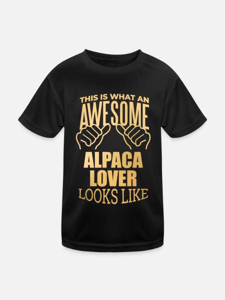 Alpaca Alpaca Alpaca - Kids Functional T-Shirt - black - Front