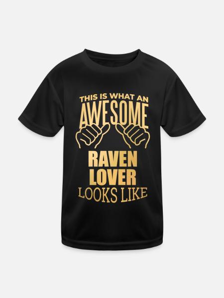 Rabe Rabe Rabe - Kinder Funktions-T-Shirt - Schwarz - Vorne