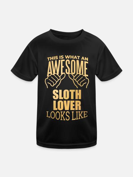 Sloth Sloth Sloth - Kids Functional T-Shirt - black - Front