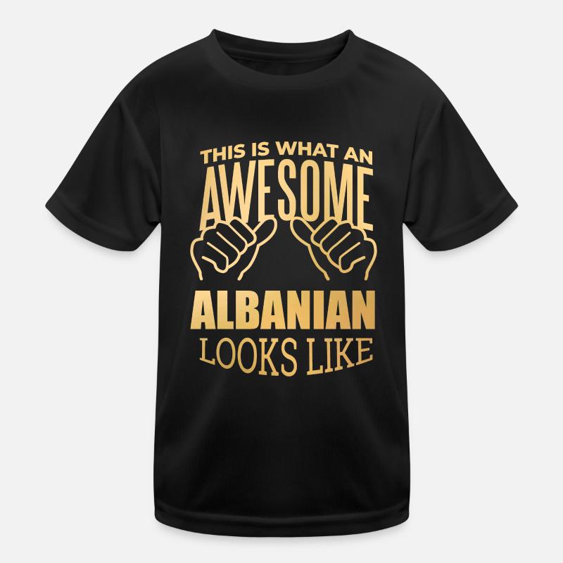 Albanien Kinder Funktions-T-Shirt