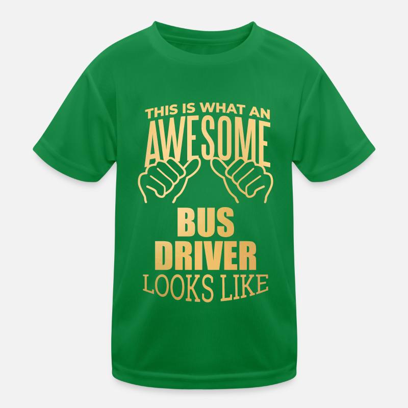 Busfahrer Kinder Funktions-T-Shirt