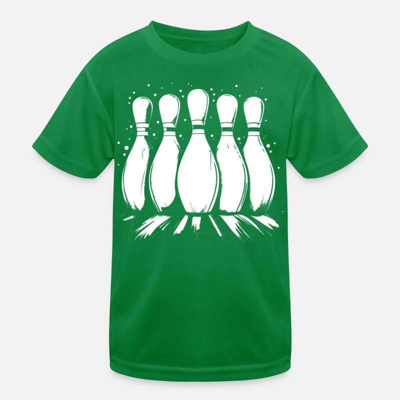 Bowling Pins Kids Functional T-Shirt