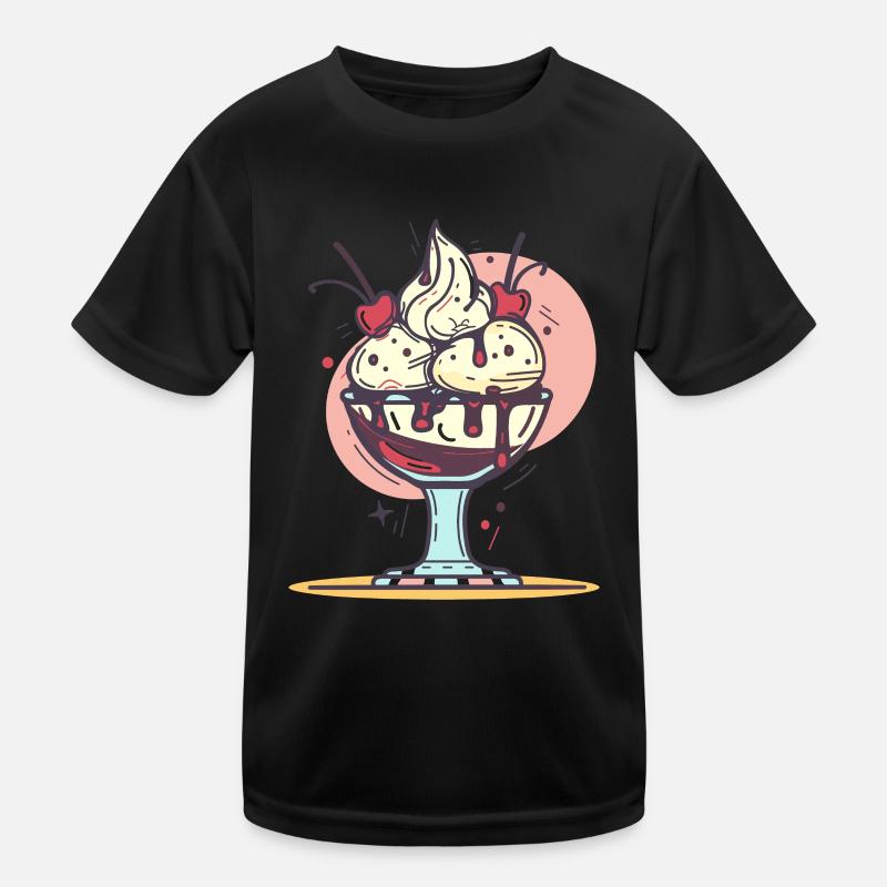 Graphique de crème glacée T-shirt sport Enfant