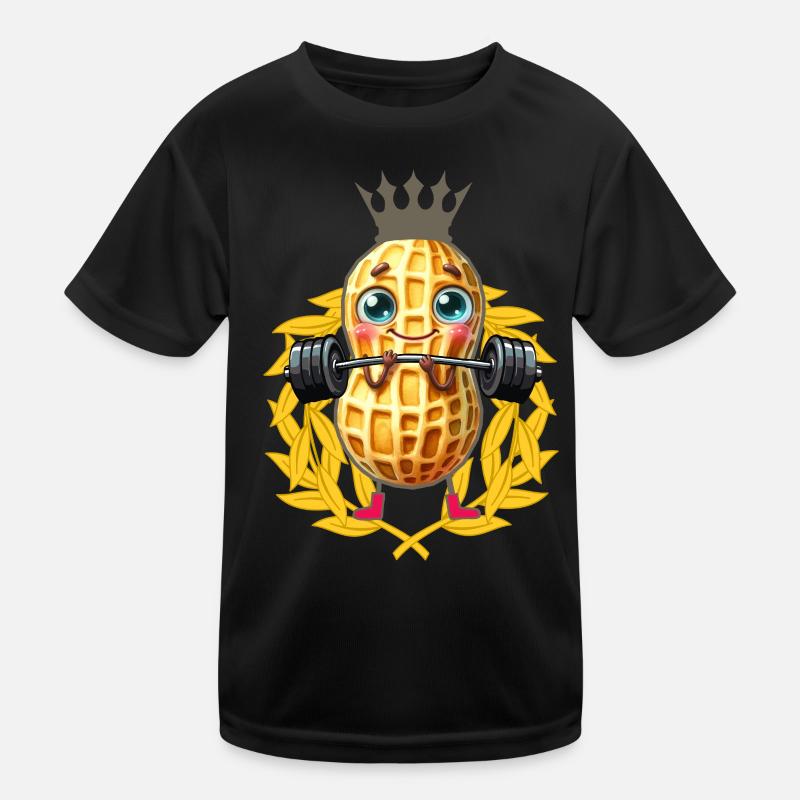 Erdnuss Gewicht hebend Lorbeerkranz Bodybuilder Kinder Funktions-T-Shirt