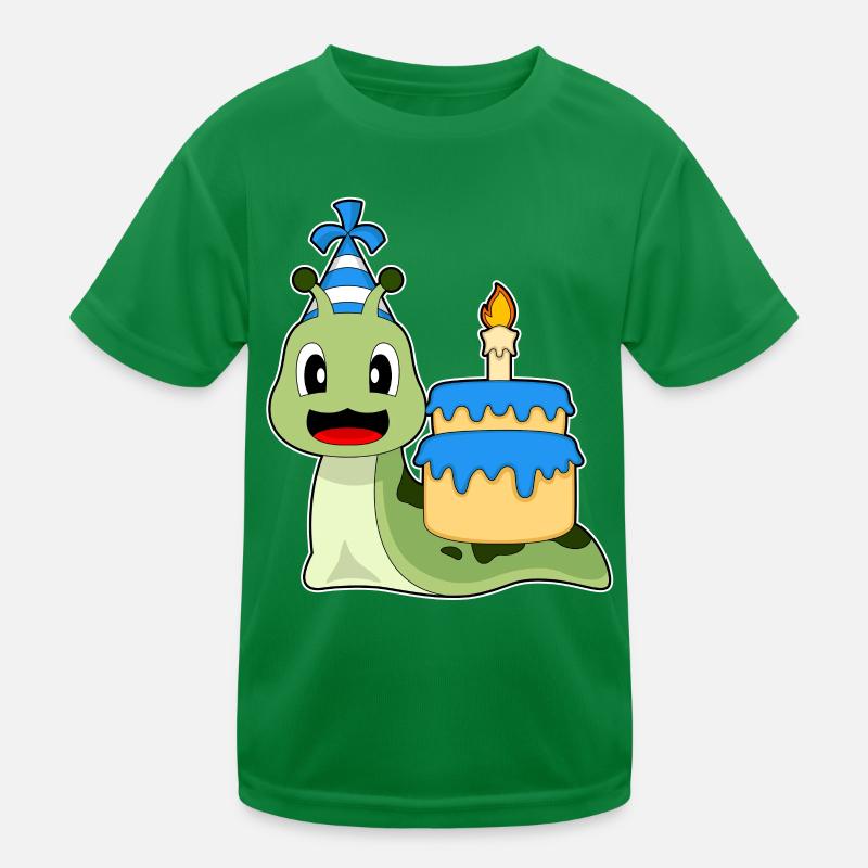 Snail Birthday Cake Kids Functional T-Shirt