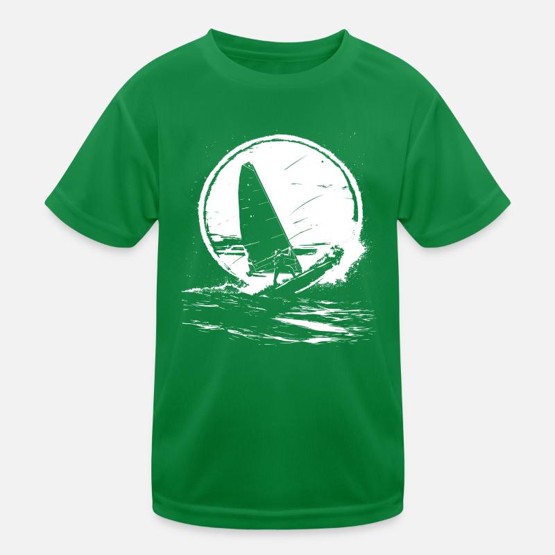 Windsurfing Lovers Kids Functional T-Shirt
