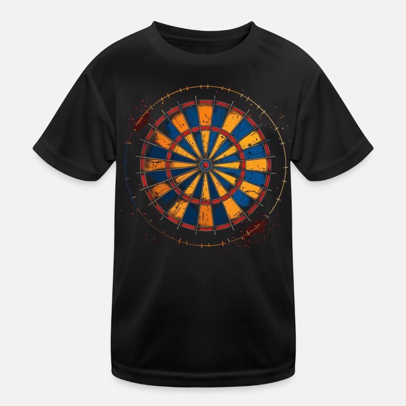 Dartboard Drawing Kids Functional T-Shirt