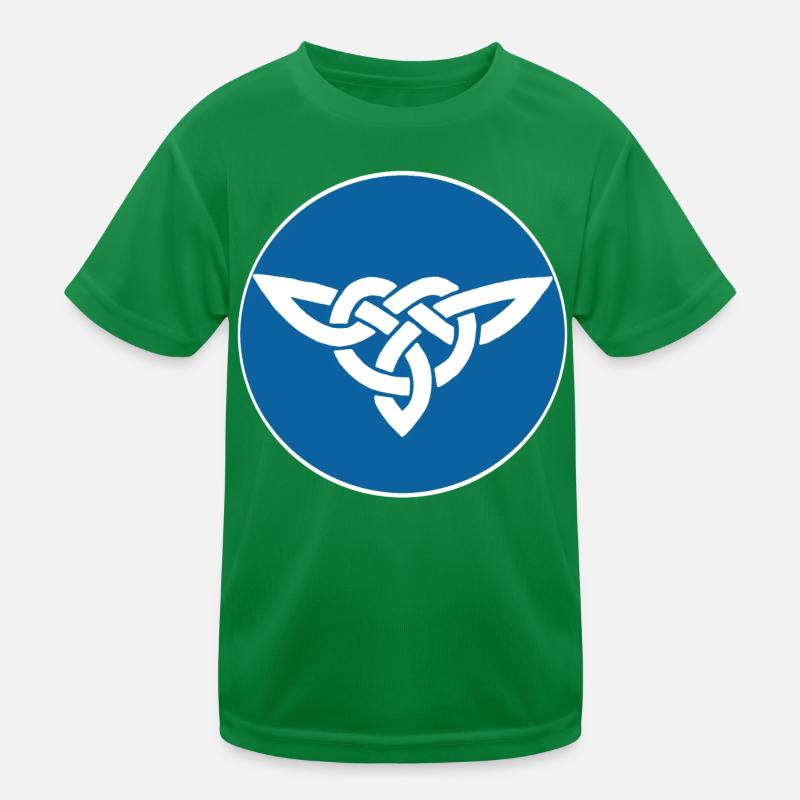 Blue Celtic Bird Kids Functional T-Shirt