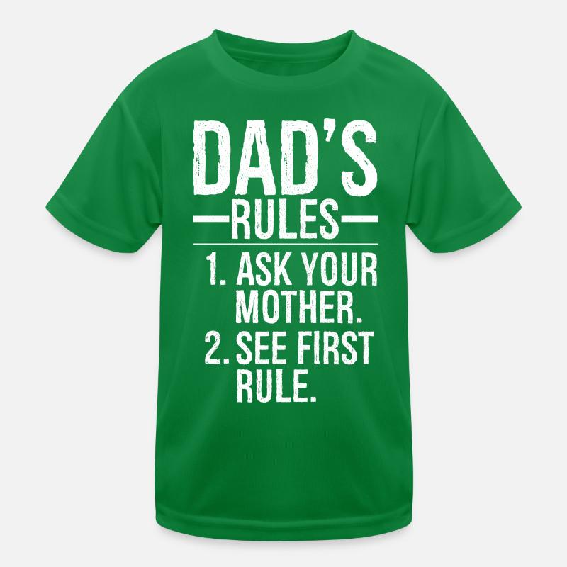 Papas Regeln frag deine Mutter Kinder Funktions-T-Shirt