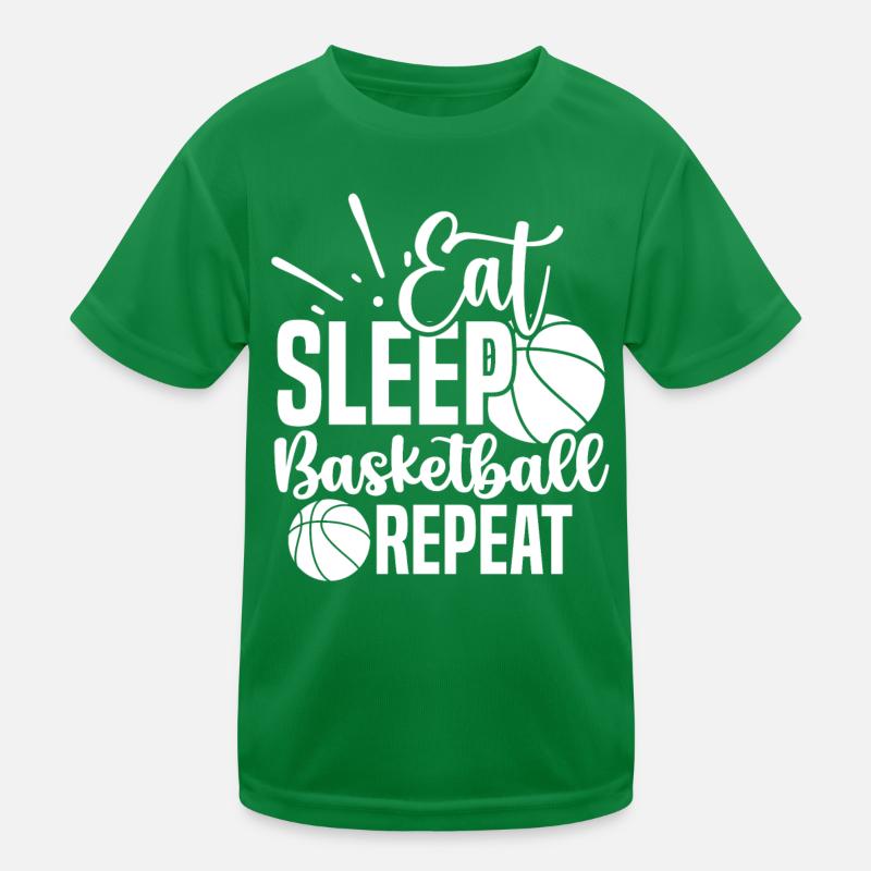 Manger dormir basket répéter blanc T-shirt sport Enfant