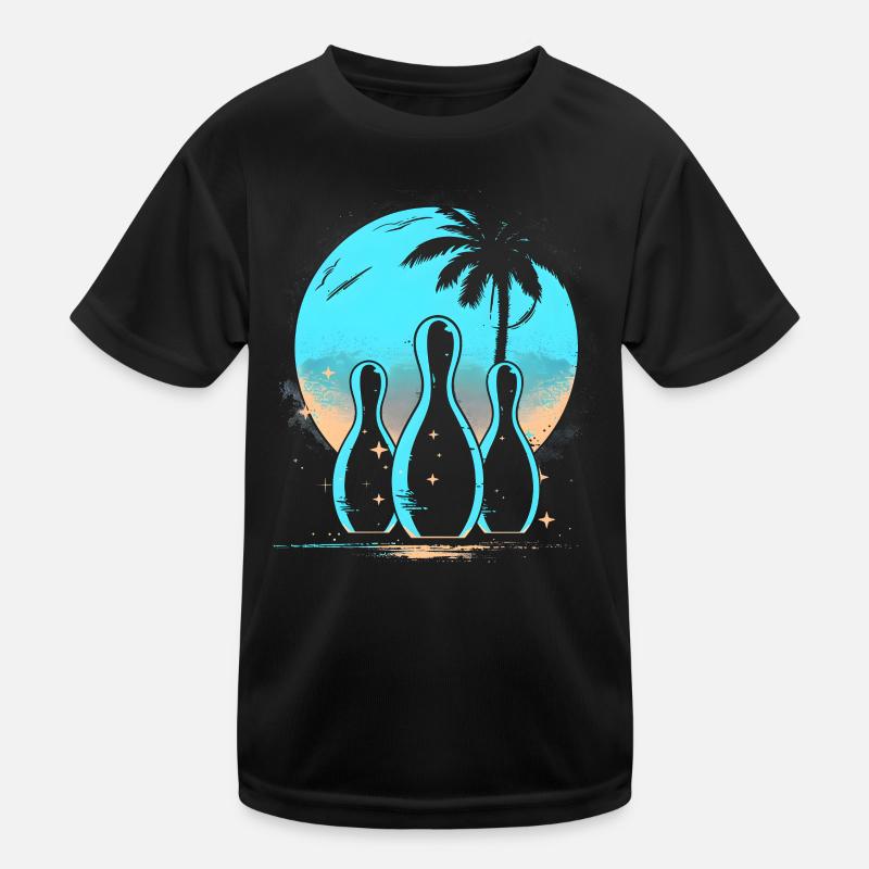 Oldschool Bowling Kinder Funktions-T-Shirt