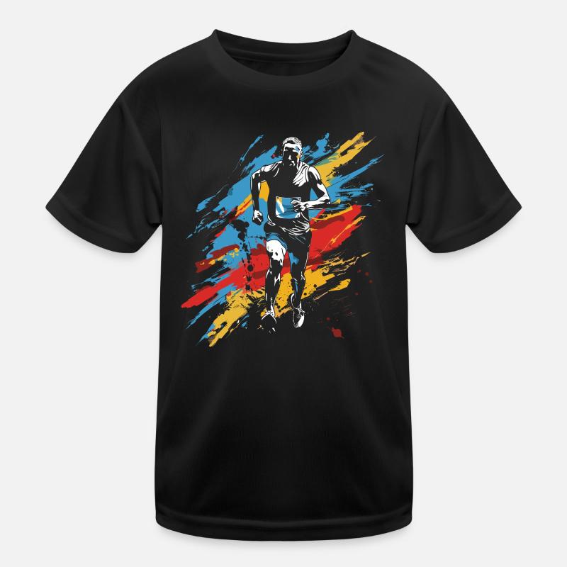 Dessin de garçon marathon T-shirt sport Enfant